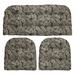 RSH DÃ©cor Indoor Outdoor 3 Piece Tufted Wicker Cushion Set Standard Casco Pewter