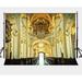 ABPHOTO Polyester 7x5ft Holy Religion Church Indoor Structure Backdrop Wedding Lover Portrait Backdrops Golden Chandelier Backdrops Studio Props