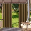SHANNA Indoor/Outdoor Curtains - Grommet Top Waterproof Windproof Privacy Blackout Drapes for Garden Porch Gazebo Patio Brown 52*94 in 1 Panel