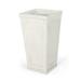 GDF Studio Greg Outdoor Cast Stone Tapered Planter Antique White Large