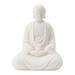 A&B Home White Meditating Buddha Resin Statue 7.1 x 5.1 x 9.1