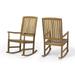 Penny Outdoor Acacia Wood Rocking Chairs (Set of 2) Teak