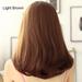 Jbhelth Women Medium Long Wig Korean Style Hair Extension with Bangs 40cm Realistic Long Curly Full Wig Water Bangs Black Brown New