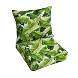 Green 22.5 in x 22.5 in x 5 in Deep Seating Indoor/Outdoor Corded Pillow and Cushion Set