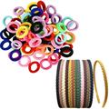 1000 Pcs Baby Hair Ties Elastic Hair Bands Small Hair Ties Casewin Mini Hair Ties Seamless Elastic Hair Bands for Girls Rubber Bands Elastic Ponytail Holders (10 Colors)