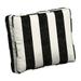 Arden Selections ProFoam Performance Outdoor Cushion Pillow Back 19 x 24 Onyx Black Cabana Stripe