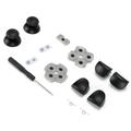 Zerodis Replacement Repair Kits For PS5 Controller Replacement Kit For PS5 Handle Conductive Rubber Pad Rocker 3D Plastic L12 Replacement Buttons Set PS5 Controller Mod Kit