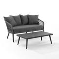 Dover 2Pc Outdoor Rope Conversation Set- Loveseat & Coffee Table