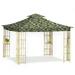 Garden Winds Replacement Canopy Top Cover for the S-J-109 Double Tier Gazebo -Standard 350 - Camo Green