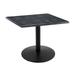 Holland Bar Stool OD214-2230BWOD30SQBlkStl 30 in. Black Table with 30 x 30 in. Indoor & Outdoor Black Steel Square Top