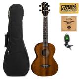 Luna UKE VMT Uke Vintage Mahogany Tenor Ukulele TMS Bundle