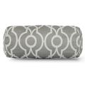 Majestic Home Goods Indoor Outdoor Gray Athens Round Bolster Decorative Throw Pillow 18.5 in L x 8 in W x 8 in H