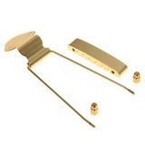 Vistreck 6 String Guitar Trapeze Tailpiece Adjustable Metal Replacement Parts for Jazz Electric Archtop Guitar Bass