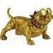 Maklaine Modern Bulldog Statue in Gold