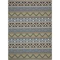 SAFAVIEH Veranda Luwig Southwestern Indoor/Outdoor Area Rug 2 7 x 5 Blue/Cream