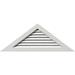 Ekena Millwork 60 W x 25 H Triangle Gable Vent (73 3/4 W x 30 3/4 H Frame Size) 10/12 Pitch Functional PVC Gable Vent with 1 x 4 Flat Trim Frame