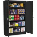 Tennsco Assembled Jumbo Steel Storage Cabinet 48w x 24d x 78h Black J2478SUBK