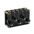 4-in-1-out Passive Mixer Module Mini Stereo 4-Channel Passive Mixer Audio Mixer 4 Audio Input to 1 Output Ultra Compact Low Noise for Recording Studio Console Stage Small or Bar