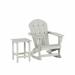 WestinTrends Malibu 2 Piece Outdoor Rocking Chair Set All Weather Poly Lumber Porch Patio Adirondack Rocking Chair with Side Table Sand