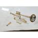 Piccolo Trumpet Silver And Gold Finish Bb/A Pitch with hard case And Mouthpiece