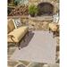 Unique Loom Solid Indoor/Outdoor Solid Rug Beige/Ivory 4 1 x 6 1 Rectangle Solid Modern Perfect For Patio Deck Garage Entryway