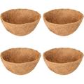 ZeeDix 4Pcs 12Inch Coconut Liners Coco Coir Hanging Basket Liners 100% Natural Coco Fiber Liners Round Coco Liners for Planters Flowers Vegetables