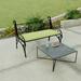 Jordan Manufacturing 48 x 18 Green Solid Outdoor Bench Cushion with Ties