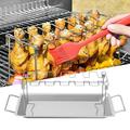 XWQ 1 Set Chicken Leg Rack Food Grade Heat Resistant Stainless Steel Multi-slots Grilling Chicken Rack Supplies for Home