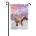 America Forever Winter Farmhouse Garden Flag Double Sided Vertical 12.5 x 18 inches for Outdoor Yard Porch Happy Holiday Let it Snow Snowfall Elk Outdoor Garden DÃ©cor