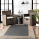 nuLOOM Asha Simple Border Indoor/Outdoor Area Rug 8 x 10 Dark Gray