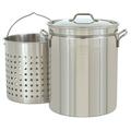 Bayou Classic Steam Boil Stainless Steel Stockpot with Basket