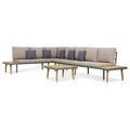 vidaXL 5 Piece Garden Lounge Set with Cushions Solid Acacia Wood Brown 46482