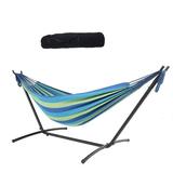 Zprotect Double Hammock Chair Two Person Adjustable Hammock Bed with Steel Stand and Carry Bag 250lb Capacity