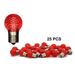 Queens of Christmas G30-SMD-RETRO-RE-25 G30 SMD Retrofit Bulbs Red - Pack of 25