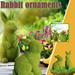 Folzery 2PC Flocked Rabbit Easter Decor Resin Garden Bunny Statue Easter Garden Ornament