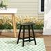 GARDEN 24 Inches Adirondack Plastic Outdoor Bar Stools for Patio Black