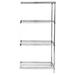 4-Shelf Stainless Steel Wire Shelving Add-On Unit - 18 x 54 x 54 in.