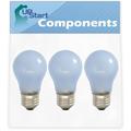 3-Pack 241555401 Refrigerator Light Bulb Replacement for Kenmore / Sears 25376883504 Refrigerator - Compatible with Frigidaire 241555401 Light Bulb