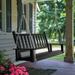 VEIKOUS 2-Seat Outdoor Hanging Wooden Porch Swing with Chains for Patio Black
