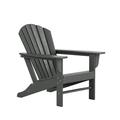 Polytrends Altura Outdoor Eco-Friendly All Weather Poly Patio Adirondack Chair Gray