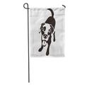 KDAGR Black Cartoon of Labrador Retriever Dog Lab Nose Puppy White Funny Garden Flag Decorative Flag House Banner 28x40 inch