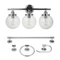 Globe Electric 51476 Milan 3 Light 26 Wide Led Bathroom Vanity Light - Chrome