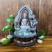 Tabletop Fountain Buddha Waterfall Ornament Indoor Waterfall Feature Calming Relaxing Water Sound Sleeping Decoration Buddha Statue Home Decor