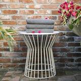 Novogratz Poolside Collection Roberta Outdoor Side Table White