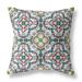 Green White Cloverleaf Indoor Outdoor Throw Pillow