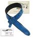 walker & williams g-21 deep turquoise blue guitar strap with padded glove leather back