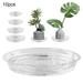 Deyuer 10 Set Planter Tray Leak-proof Reusable BPA Free Promote Growth Plant Pot Saucer Gardening Tools 8Inch