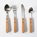 Z GRILLS 4pcs Flatware Set Stainless Steel Wood Handle Kitchen BBQ Tool