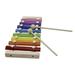 Dcenta 8-Note Colorful Xylophone Glockenspiel with Wooden Mallets Percussion Musical Instrument Toy Gift for Kids Children