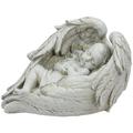 Diva At Home 10-Inch Sleeping Angel Baby with Wings Outdoor Garden Statue